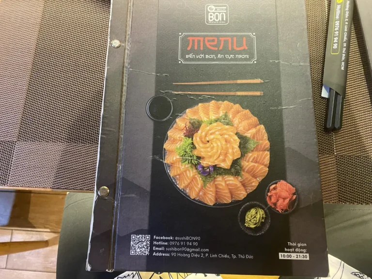 Sushi Bon Hoang Dieu 2 Thu Duc TPHCM menu 1 768x576