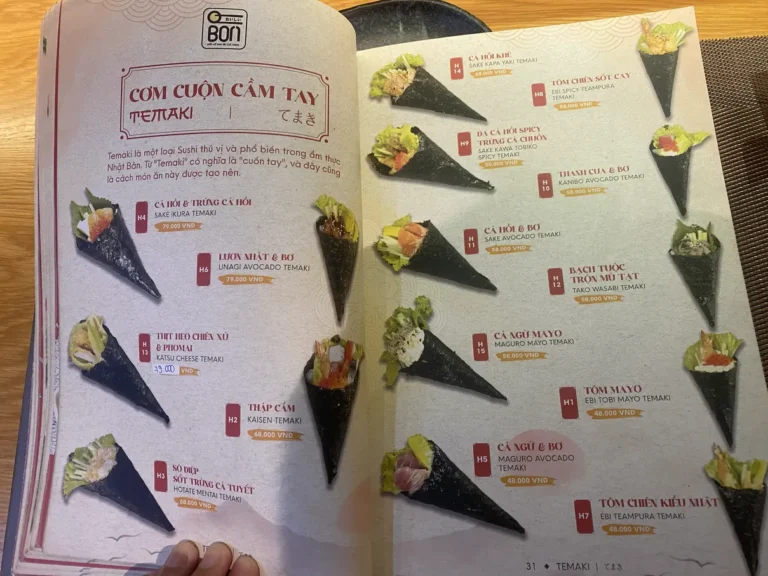 Sushi Bon Hoang Dieu 2 Thu Duc TPHCM menu 17 768x576