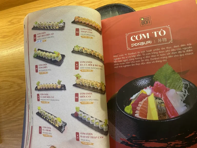 Sushi Bon Hoang Dieu 2 Thu Duc TPHCM menu 20 768x576