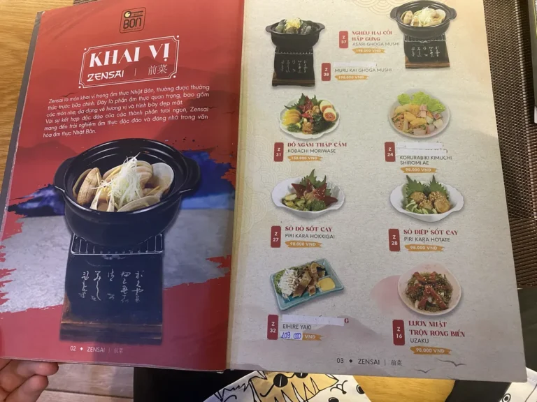 Sushi Bon Hoang Dieu 2 Thu Duc TPHCM menu 3 768x576