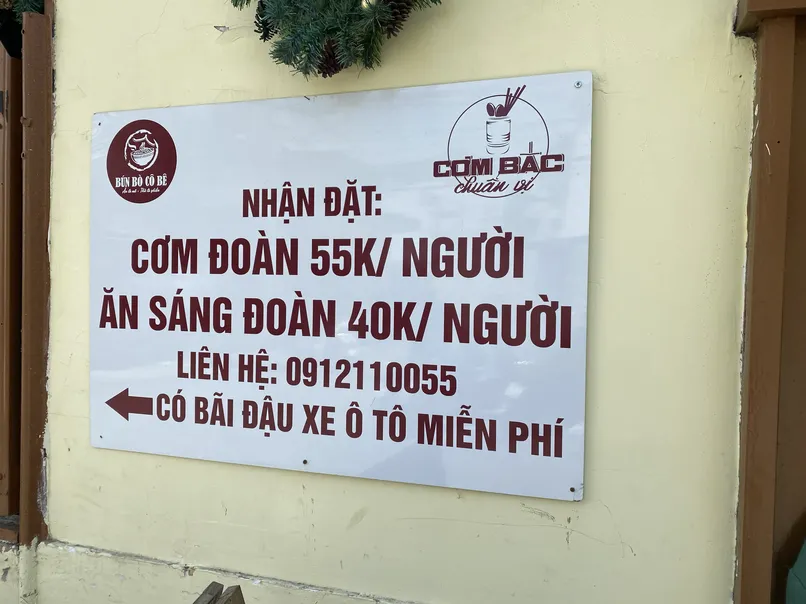 Bun Bo Co Be Da Lat menu 2