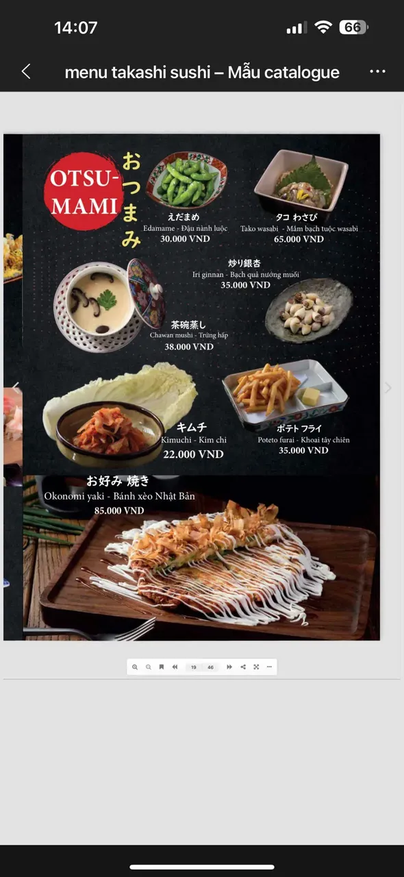 Takashi Sushi Binh Chanh menu 14