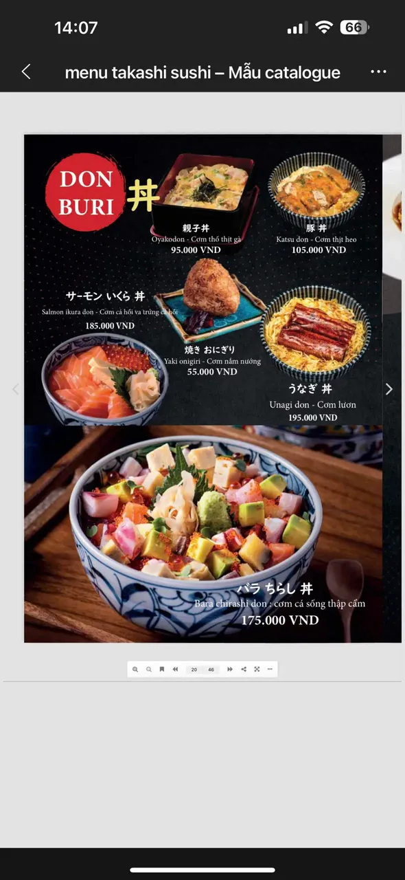 Takashi Sushi Binh Chanh menu 17
