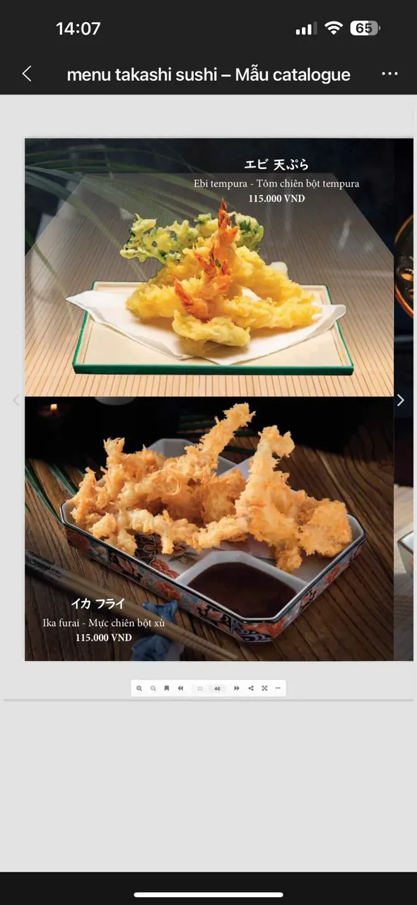 Takashi Sushi Binh Chanh menu 19