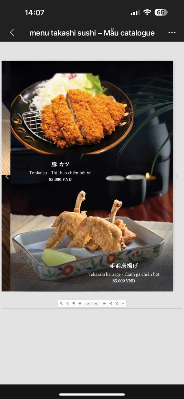 Takashi Sushi Binh Chanh menu 20