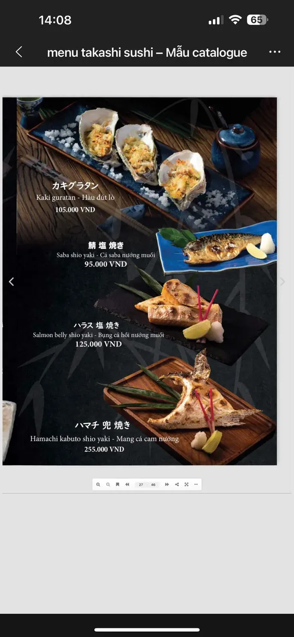 Takashi Sushi Binh Chanh menu 23