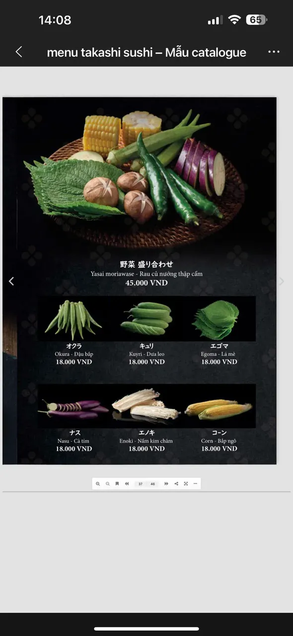 Takashi Sushi Binh Chanh menu 32