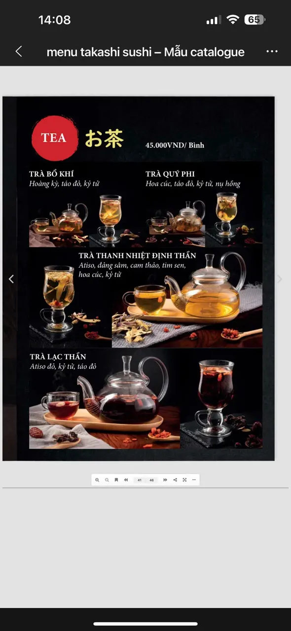 Takashi Sushi Binh Chanh menu 37