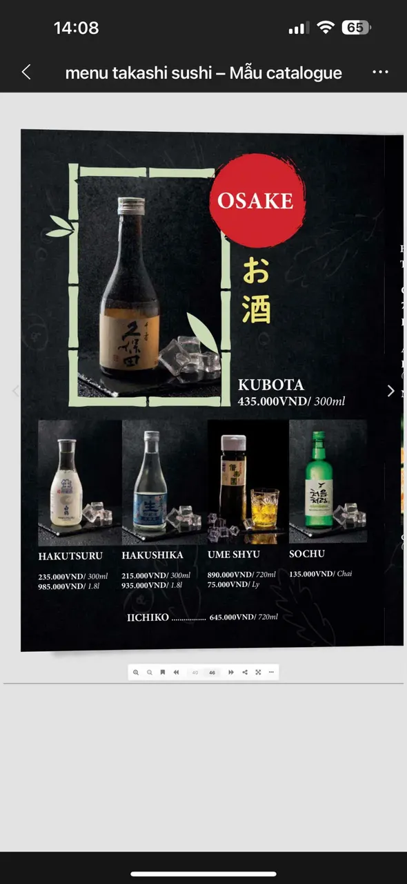 Takashi Sushi Binh Chanh menu 38