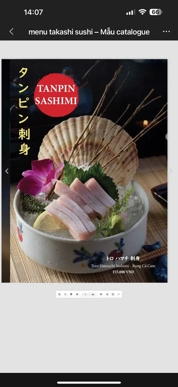Takashi Sushi Binh Chanh menu 4