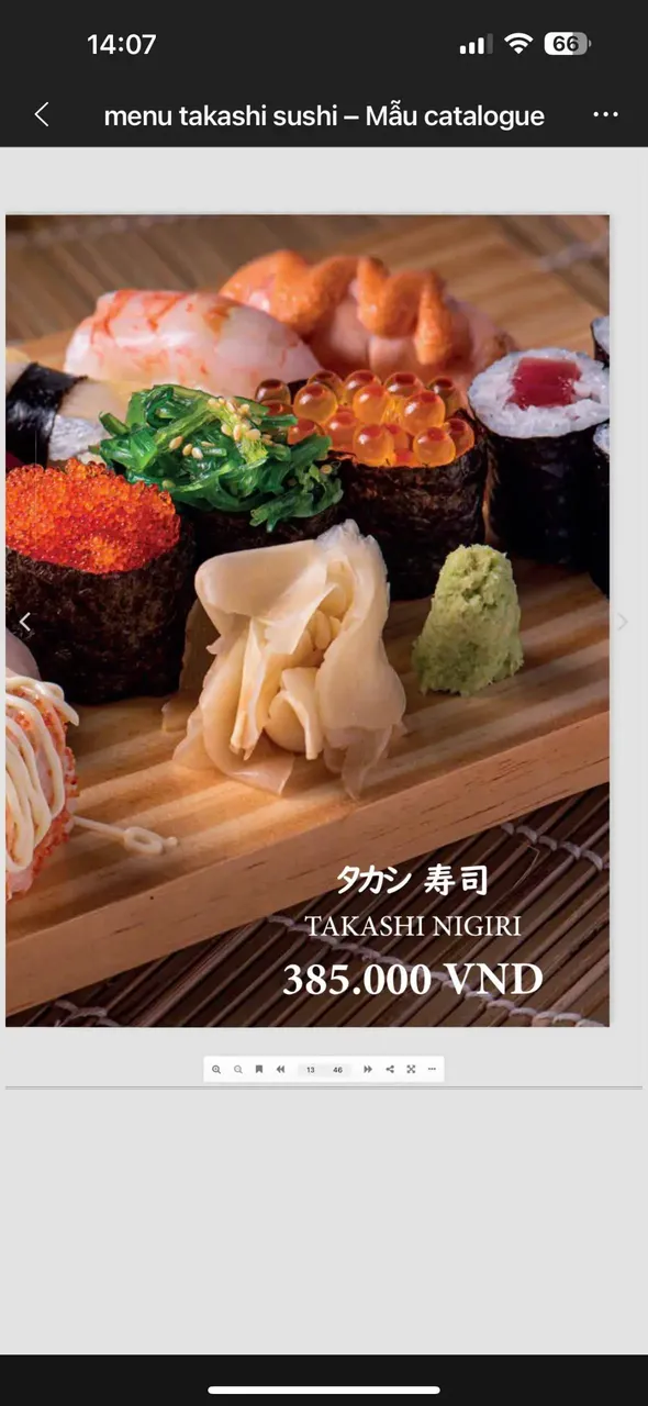 Takashi Sushi Binh Chanh menu 8