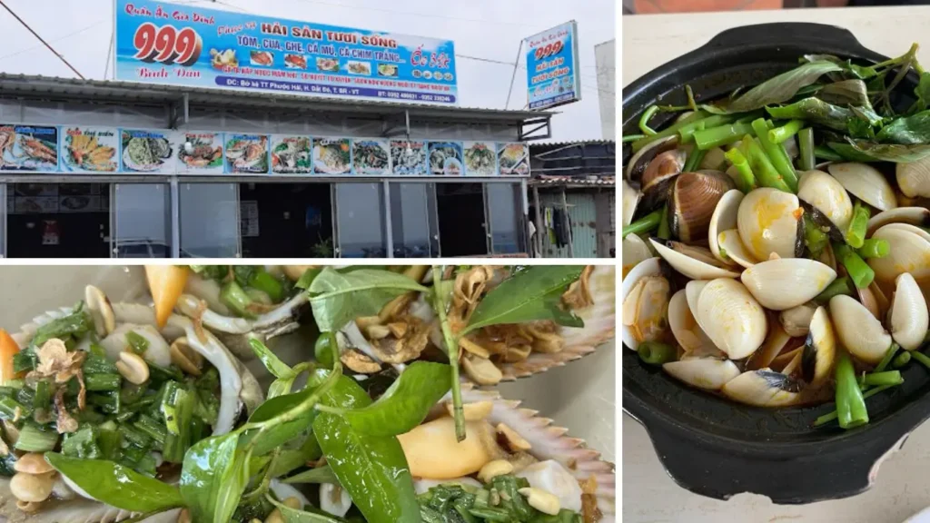 Quán ăn 999 tại Làng chài Phước Hải