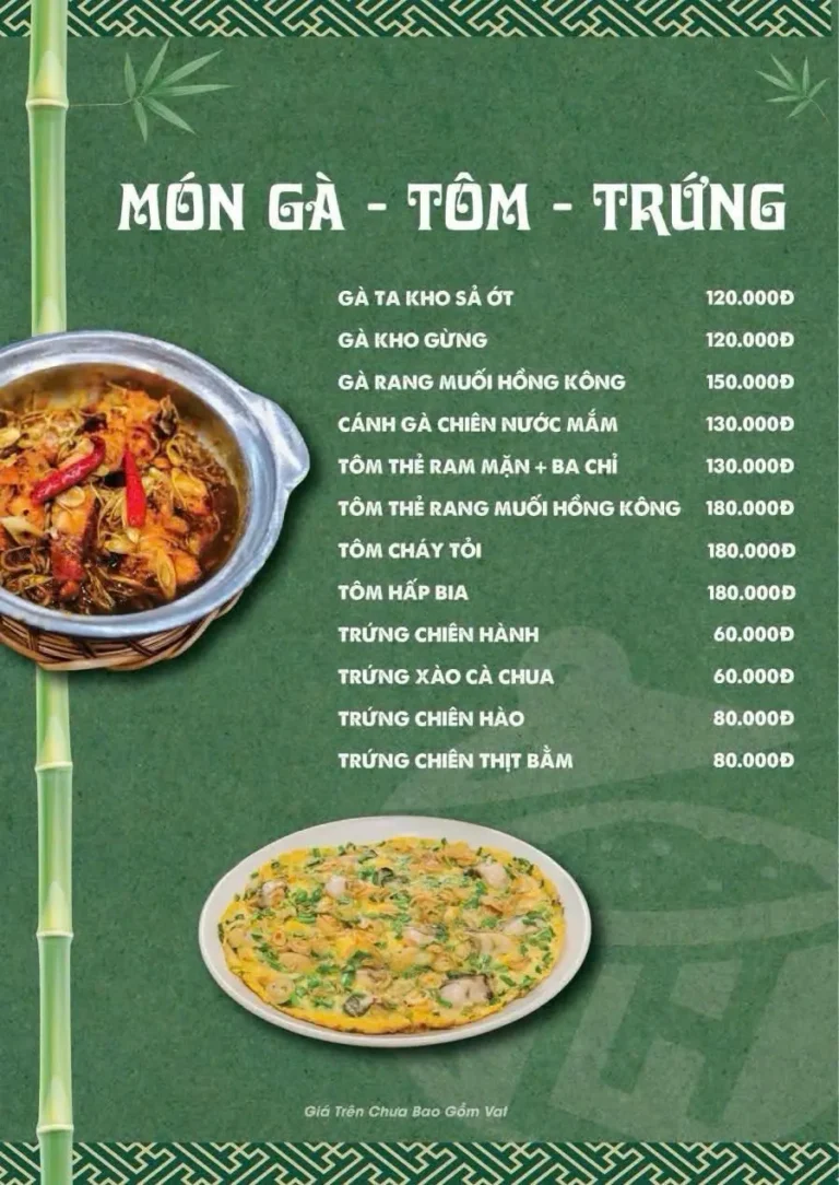 Com nieu Long Huog o Cong chao Ba Ria menu mon ga tom trung 768x1084