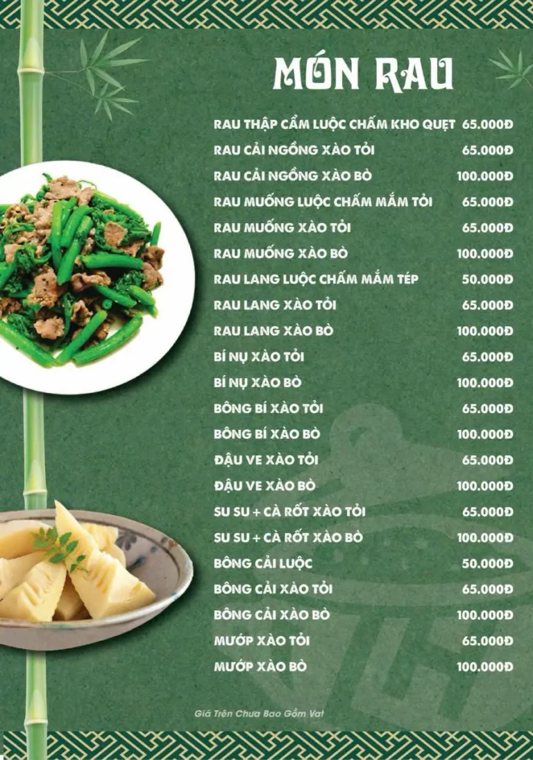 Com nieu Long Huog o Cong chao Ba Ria menu mon rau 768x1096