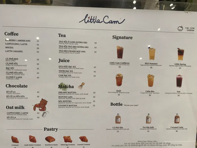 Little Cam Saigon Tran Quoc Thao Q3 menu 768x576