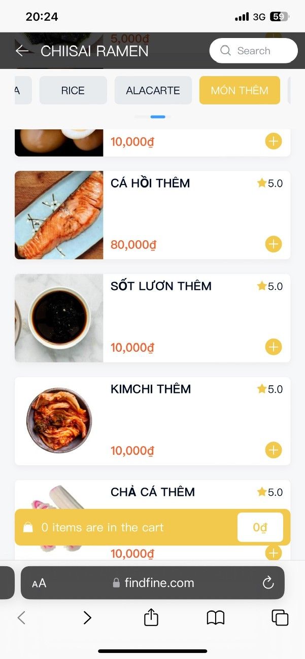 Chiisai Ramen Menu 2