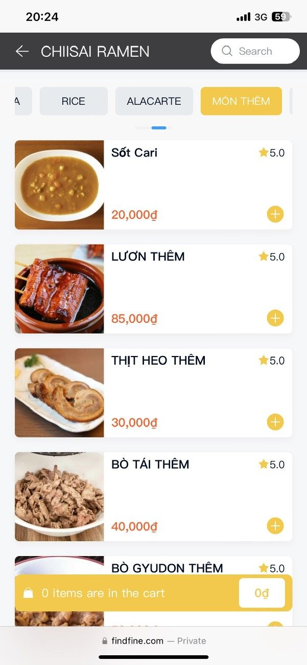 Chiisai Ramen Menu 3