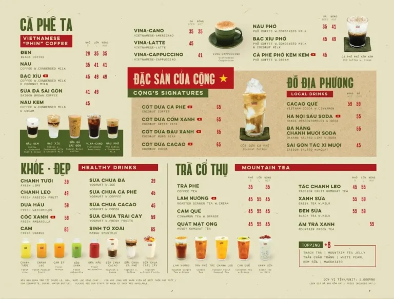 Cong Ca Phe Truong Sa Phu Nhuan menu 1 768x583