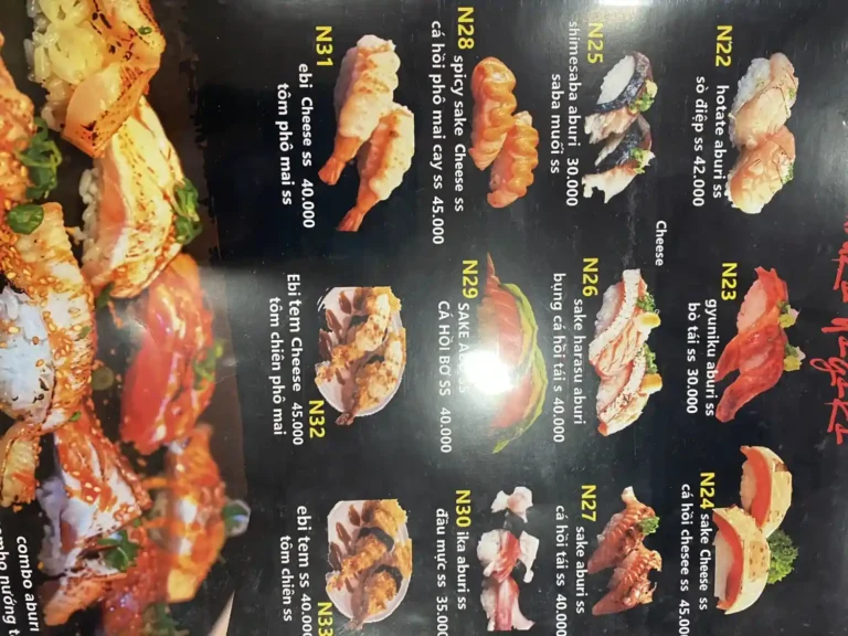 Thien Du Sushi Tran Hung Dao menu 5 768x576