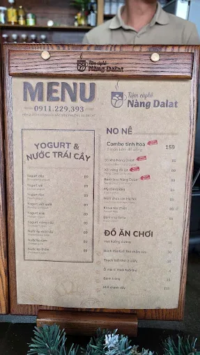 Nang Dalat cafe menu 1