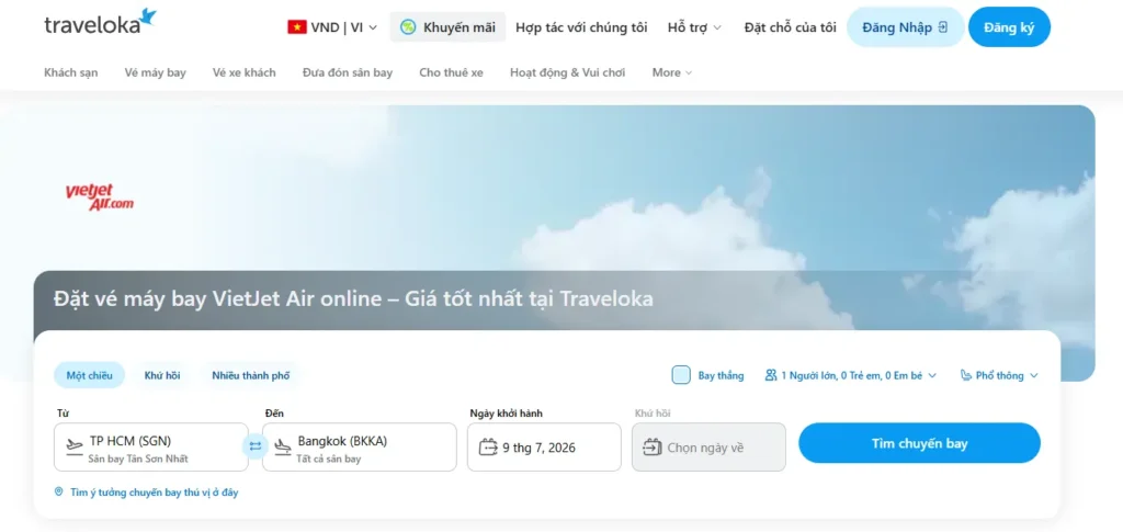 Đặt Vé Máy Bay VietJet Air